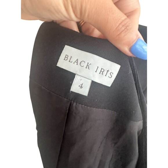 BLACK IRIS Women's Black Blazer Jacket Size 4 - Picture 5 of 7